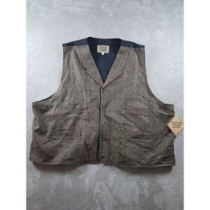 New Frontier Classics Comstock Vest Mens 3XL Wool Blend Western Cowboy